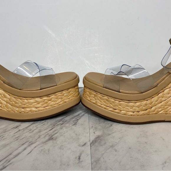 New! Schutz Caryne Wedge Heel Sandal 10 1/2 - Picture 5 of 13